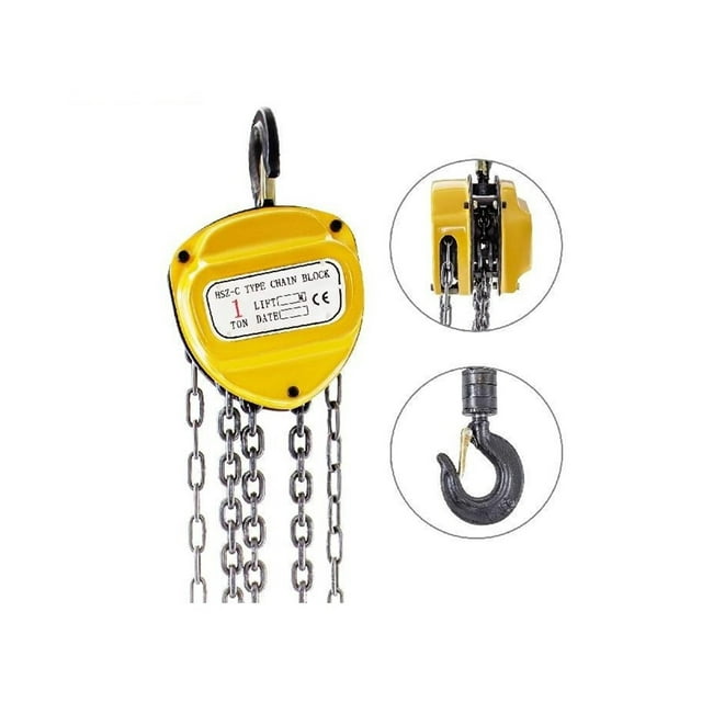 0.5/1/2/3T Chain Hoist Anti-Rust Manual Chain Block 10/20FT 300cm/6m With Two Hooks For Lifting Pulling Dragging Construction ,Outstanding Load Capacity