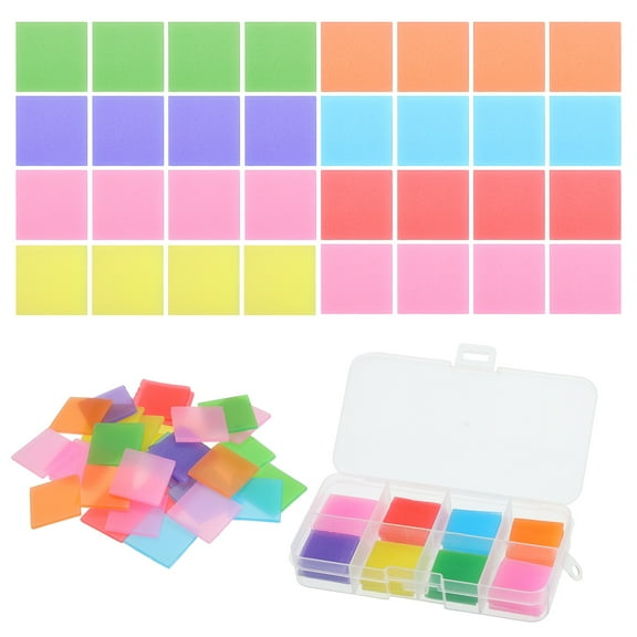 Uxcell 32Pcs Diamond Art Painting Glue Clay Wax 5D Square DIY Diamond Art Refills with Storage Box 1", Multicolor