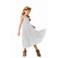 thumbnail image 7 of Arshiner Girls Sundresses Tween Girl Summer Spaghetti Strap Boho Beach Sleeveless Long Dress with Pockets, 7 of 7
