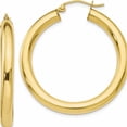 thumbnail image 1 of 10K Polished Lightweight Hoop Earrings (37x19), 1 of 5