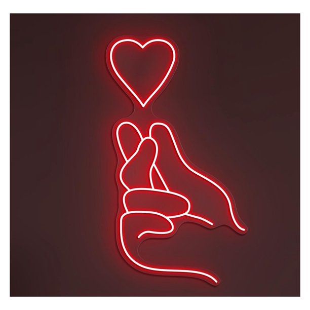 Letrero De Neón LED Con Forma Corazón, Diseño Romántico Amor, Para Decoración Pared, Dormitorio, Guardería, 42cm