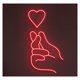 thumbnail image 1 of Letrero De Neón LED Con Forma Corazón, Diseño Romántico Amor, Para Decoración Pared, Dormitorio, Guardería, 42cm, 1 of 2