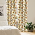 thumbnail image 2 of Ambesonne Floral Window Curtains, Colorful Cartoon Flowers, Each 28" W x 84" L, Mustard Vermilion White, 2 of 4