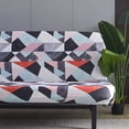 thumbnail image 3 of 2024 Folding Sofa Bed Cover Solid Color Futon Armless Slipcover Polyester Elastic Fabric All-Inclusive Cover, 3 of 10