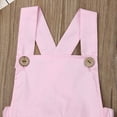 thumbnail image 4 of Newborn Baby Summer Romper Unisex Solid Color Jumpsuit Sleeveless Overalls Outfits 1Pcs, 4 of 7