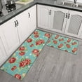 thumbnail image 2 of Pioneer Flower Floral Print Pattern Kitchen Rugs Sets Of 2,Anti Fatigue Kitchen Mat Rugs Non Slip Washable,Decorative Kitchen Floor Mats for Kitchen,Sink,Laundry,17"x30"+17"x47", 2 of 7