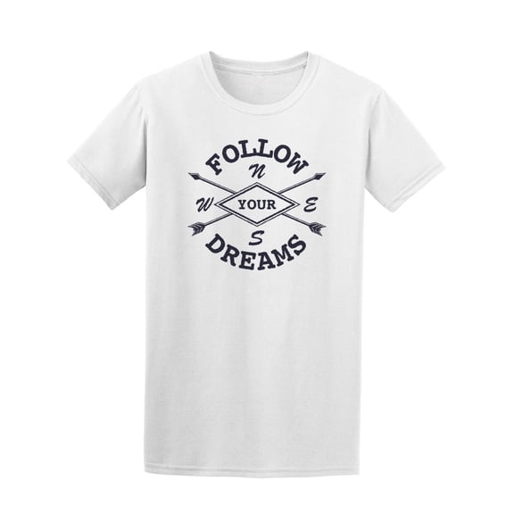 Follow Your Dreams Arrows Tee. Men's -Image by Shutterstock
