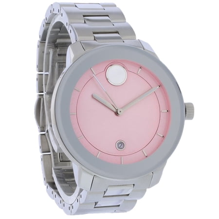 Movado Bold Verso Ladies Stainless Steel Pink Dial Quartz Watch 3600872