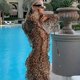 thumbnail image 2 of Vestido con volantes de leopardo para mujer, traje Sexy con encaje y escote en V, manga larga, ajustado, para fiesta y Club, primavera y verano, 2 of 5