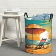 thumbnail image 5 of Laundry Basket, Vintage Beach Sunset Laundry Hamper Waterproof Laundry Bag Clothes Hamper Laundry Bin with Handles for Bedroom, Living Room, Kids Room, 5 of 6