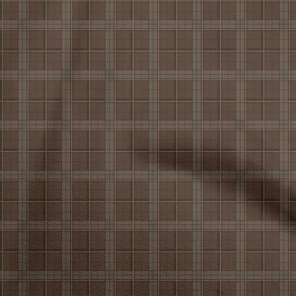 oneOone Polyester Spandex Brown Fabric Check Sewing Material Print Fabric By The Yard 56 Inch Wide