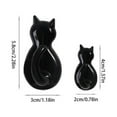 thumbnail image 3 of 2 Pieces ABS Animal Shape Hook Punch-free Shape Hook Decorative Self-adhesive Replacement Simple Style Bathroom Key Hanger Black, 3 of 9