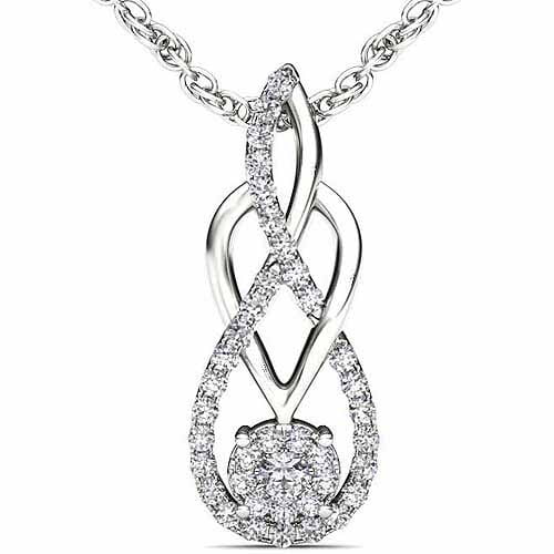 Imperial 1 4 Carat T.W. Diamond 10kt White Gold Fashion Necklace by Imperial Jewels
