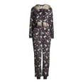 thumbnail image 4 of Secret Treasures Women's and Women's Plus Faux Fur Trimmed Union Suit, 4 of 6