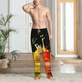 thumbnail image 6 of Lsque Vibrant Color Splash Print Men's Pajama Pants, Lounge Pant - Comfortable Home Wear,Elastic Waistband, Stylish Design-Medium, 6 of 9