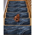 thumbnail image 2 of Navy Blue Non-Slip Stair Treads for Wooden Steps, 7 Pack-8x30in Carpet Stair Mats with Adhesive Backing, Noise-Reducing Step Covers for Indoor Stairs, Easy to Install & Residue-Free, 2 of 7
