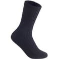 thumbnail image 2 of Lian LifeStyle Men's 6 Pairs Assorted Wool Blend Crew Socks Casual Solid Size 6-9(Random), 2 of 4