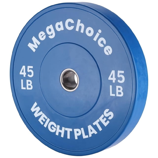 Bingirl High - Quality 45LB Blue Rubber Bumper Plate with Printed Lettering