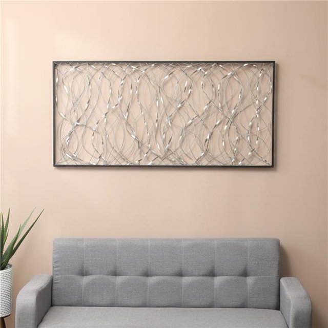 Décor Mural Rectangulaire Infini en Métal
