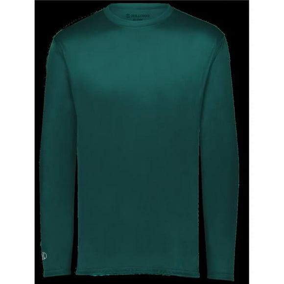 Holloway 222822.035.2XL Adult Momentum Long Sleeve T-Shirt, Dark Green - 2XL