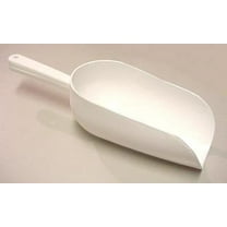C.R. Mfg Plastic Flour Scoop, 16 oz. White. Overall Size 10" Bowl Size 3-1/4" x 6"