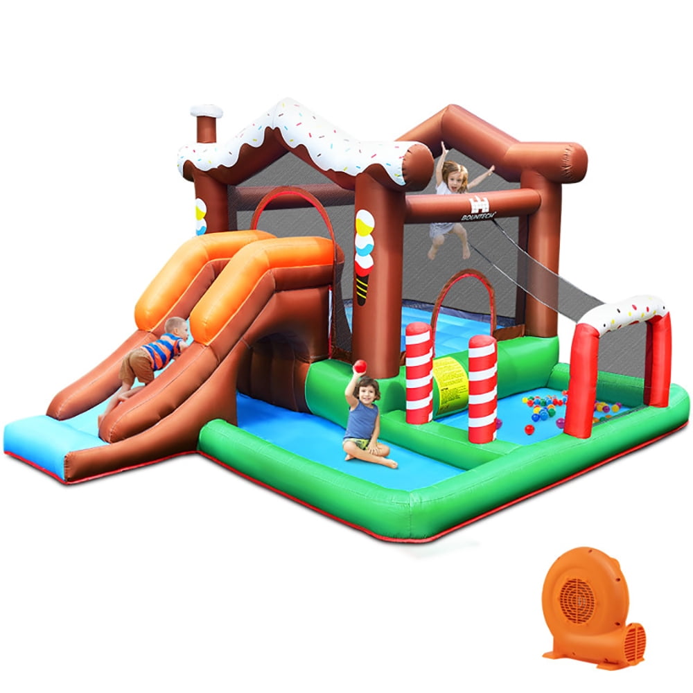 Aimee Lii Kids Inflatable Bounce House Jumping Castle Slide Climber Bouncer with 550W Blower, Kids Bounce House