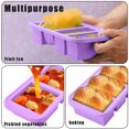 thumbnail image 4 of Moldes de silicona para congelador con tapas - Recipiente para preparar comidas fácilmente - Bandejas de silicona para congelador con tapa para alimentos, caldos y más, moldes de silicona para, 4 of 5
