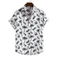 thumbnail image 2 of EIMELI Chemise Hawaïenne Slim à Manches Courtes Imprimée Rayures/arbre pour Hommes pour Voyage, 2 of 8