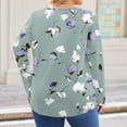 thumbnail image 3 of TQWQT Womens Plus Size Tops Plus Size Womens Classy Tops V Neck Henley Floral Print Long Sleeve Tops Dressy Casual Tunics Loose Fit Clothes for Women Multicolor 4XL, 3 of 4