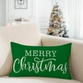 thumbnail image 2 of Green Christmas Lumbar Pillow Cover 12x20 Inches for Christmas Decorations Merry Christmas Throw Pillow Covers Winter Holiday Cushion Case Decoration for Sofa Couch, 2 of 6