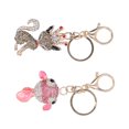 thumbnail image 3 of uds llavero de diamantes de imitación estilo Animal colores vivos elegante llaveros de animales de diamantes de imitación para bolso cartera mochila, 3 of 5