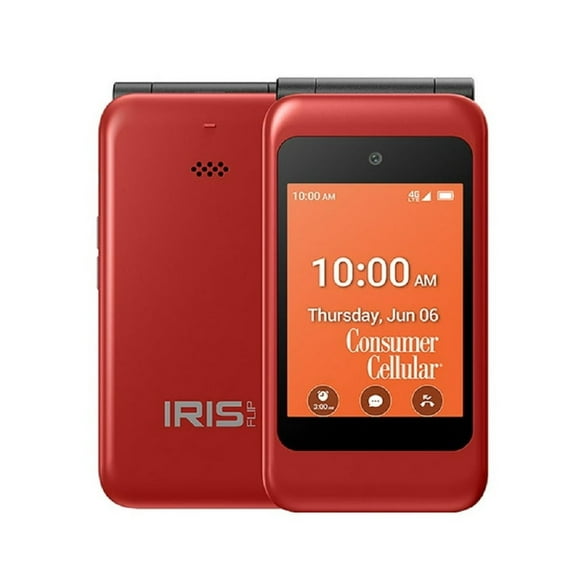 Pre-Owned Consumer Cellular Iris Easy Flip, Red