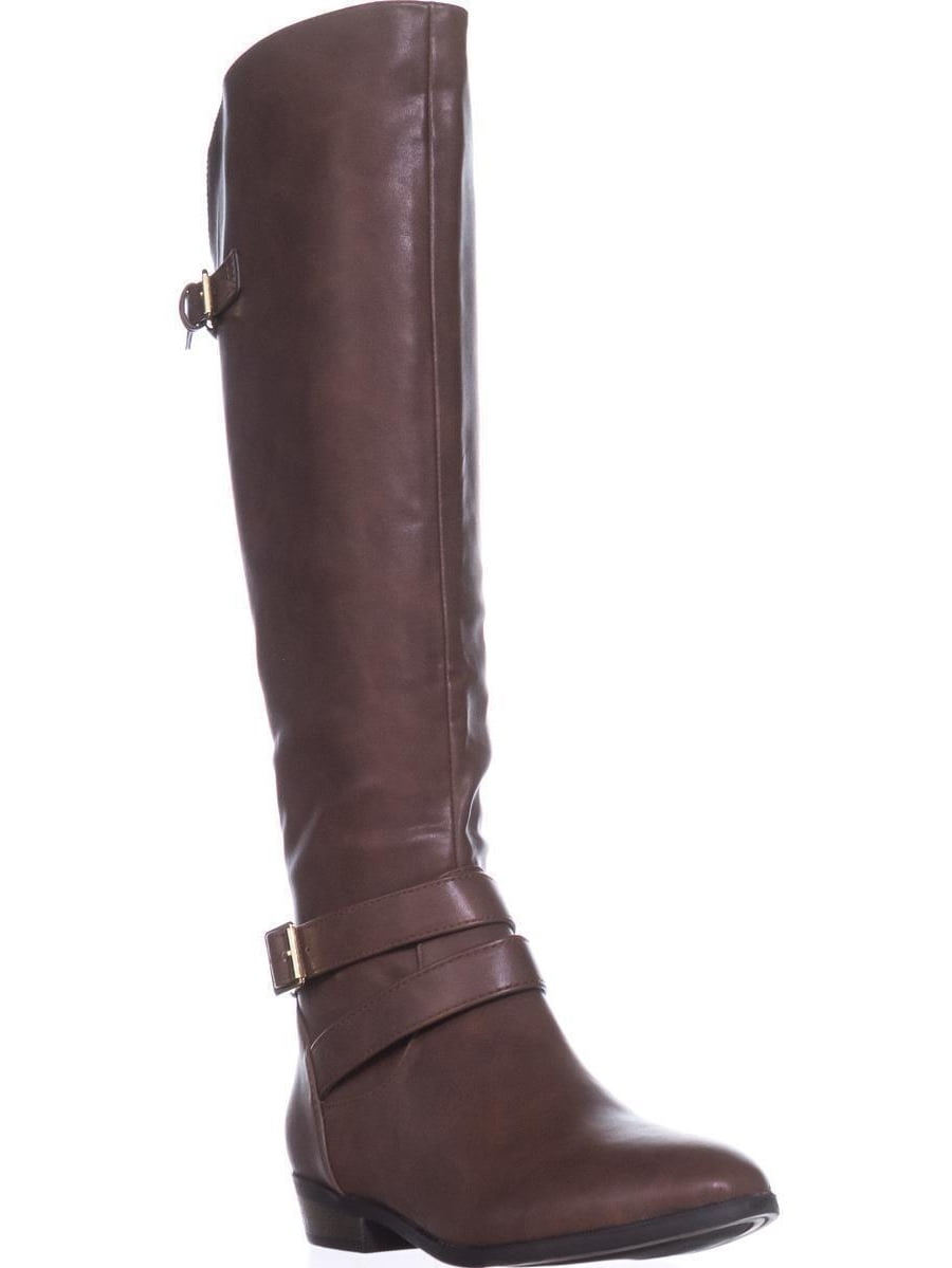 cognac color knee high boots