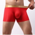 thumbnail image 3 of HUPOM Men'S Underwear Underwear For Men Pack Medium waist Comfort Waist Solid Boxer Briefs Red 2XL, 3 of 5