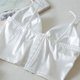 thumbnail image 5 of Ropa Interior Con Cuello En V Top De Tubo Recortado Sujetador Bralette De Moda Para Niñas 26 Cm Blanco SM SunniMix Chaleco Bralette, 5 of 8