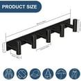 thumbnail image 2 of Coat Hooks Wall Mount, Black T Shaped 5 Hooks Stainless Steel Wall Hooks Towel Rack for Hanging, Heavy Duty Key Holder Hat Rack Used for Bathroom Mudroom Entryway, 2 of 11