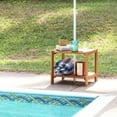 thumbnail image 5 of Sunnydaze 20.5" Meranti Square Outdoor Side Table, 5 of 11