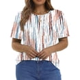 thumbnail image 5 of Fantaslook Blouses for Women Pleated Short Sleeve Tunic Tops Dressy Casual Summer Shirts, 5 of 9