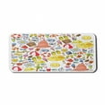 thumbnail image 1 of Cartoon Computer Mouse Pad, Repetitive Beach and Travel Themed Pattern of Summer Vacation Items Illustration, Rectangle Non-Slip Rubber Mousepad X-Large, 35" x 15", Multicolor, by Ambesonne, 1 of 2