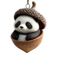 thumbnail image 1 of Adornos colgantes de bellota de animales del bosque, acrílicos, para árbol de Navidad, con diseños de ardilla, conejo y poni, colgantes planos 2D para regalar en las fiestas., 1 of 8