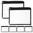 thumbnail image 4 of BRIGHTFUFU Bolsas transparentes con cremallera, bolsas de viaje multiusos de Pvc, bolsa impermeable, organizador de cosméticos para archivos de documentos, cartera y lápiz, 6 uds., 4 of 7