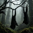 thumbnail image 7 of 12.6 Inch Upside Down Hanging Bat Halloween Decorations, Realistic Black Felt Bat Ornaments, Spooky Indoor Outdoor Decor Supplies for Indoor Outdoor House Yard Halloween Party, 7 of 7