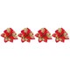thumbnail image 3 of 4 Uds. De flores artificiales para árbol de Navidad, flor de Pascua roja dorada, flores brillantes con polvo dorado, 3 of 14