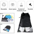 thumbnail image 4 of 6 uds bolsas de zapatos de viaje, bolsas de almacenamiento de zapatos con cordón para embalaje, bolsa de polvo negra, cubierta de zapatos de viaje transparente para el hogar, 4 of 5