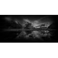 thumbnail image 2 of Graeme 32x17 White Modern Wood Framed Museum Art Print Titled - Milford Sound, 2 of 4