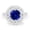 Blue Sapphire CZ, variant on Cocktail Round Ring Paraiba Tourmaline CZ 925 Sterling Silver Size 5