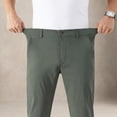 thumbnail image 3 of Men's 4-Way Stretch Dress Pants - Mid-Rise Straight Cut with Elastic Waist (Business Casual), 3 of 9