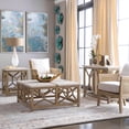 thumbnail image 4 of Uttermost Catali 22" Square Wood and Stone Top End Table in Ivory and Oatmeal, 4 of 9