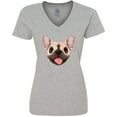 thumbnail image 3 of Inktastic French Bulldog Dog Women's V-Neck T-Shirt, 3 of 5