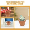 thumbnail image 3 of Hemoton 3pcs Decorative Mini Flower Pot Small Ceramic Pot Indoor Mini Ceramic Pots Succulent Pot Tiny Flower Pot Small Nursery Planter Office Decor, 3 of 8